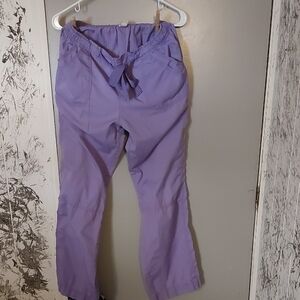 Purple Casual Elastic Waist Pants